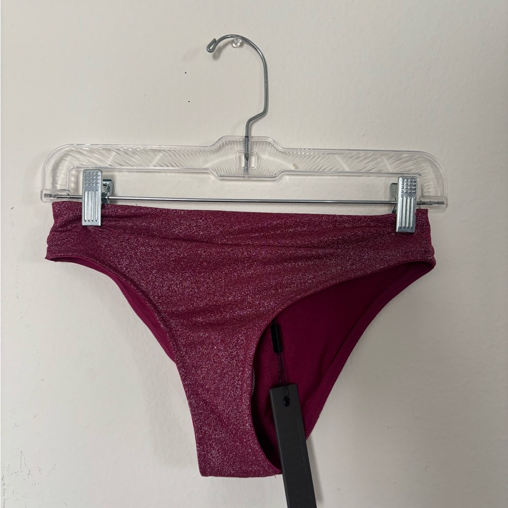 Burgandy Sparkle Triangl Matching Set NWT - Picture 5 of 6